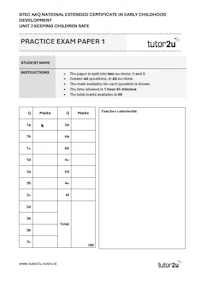 Unit 2 Practice Exam Papers for ECD Cover
