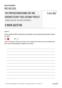 AQA GCSE Geog 2025 Pre release cover