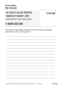 AQA GCSE Geog Paper 3 Pre Release cover