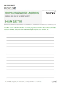 AQA GCSE Geog Pre Release 2026 cover