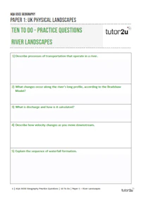 Paper 1 Ten to Do AQA GCSE Geog Cover