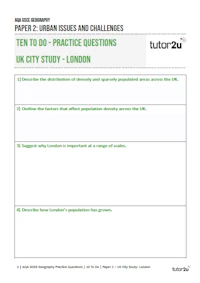 Ten to Do AQA GCSE Geog Paper 2 Cover