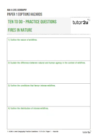 Ten to do Hazards AQA A Geog Cover