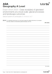 Geog alevel aqa paper1 20mark shorts a
