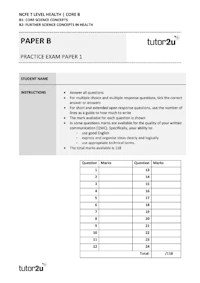 HCFE T Level Health PEP Cover