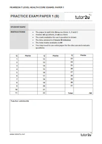 PEP 1 Pearson T Level Health Cover