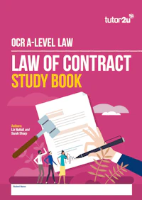 Ocr Alevel Law Contract Studybook Cover