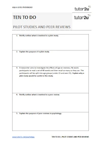 Psychology Ten to Do Research Methods Cover
