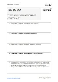 Psychology Ten to Do Social Influence Cover