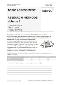 Research Methods Vol 1 Topic Assessment Cover