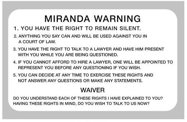 Miranda shop court case