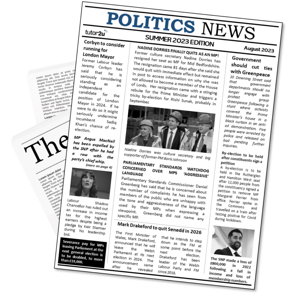 Politics In The News: Free Activity For New And Returning Politics ...