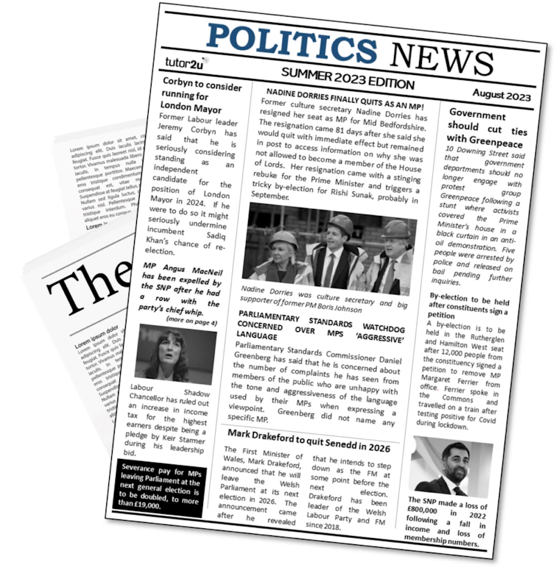 Politics in the News: Free Activity for New and Returning Politics ...