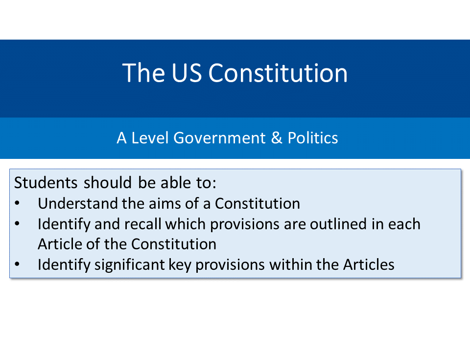 The US Constitution | Reference Library | Politics | Tutor2u